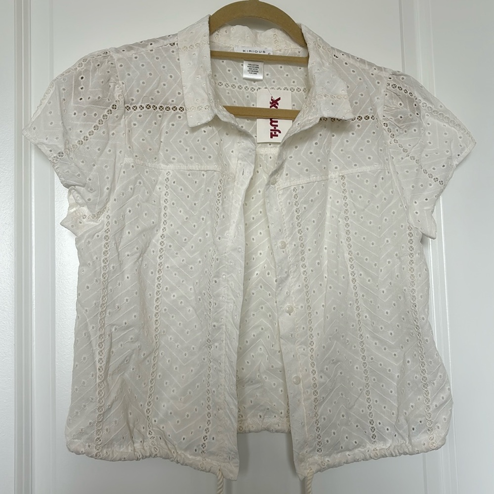 White Eyelet Blouse
